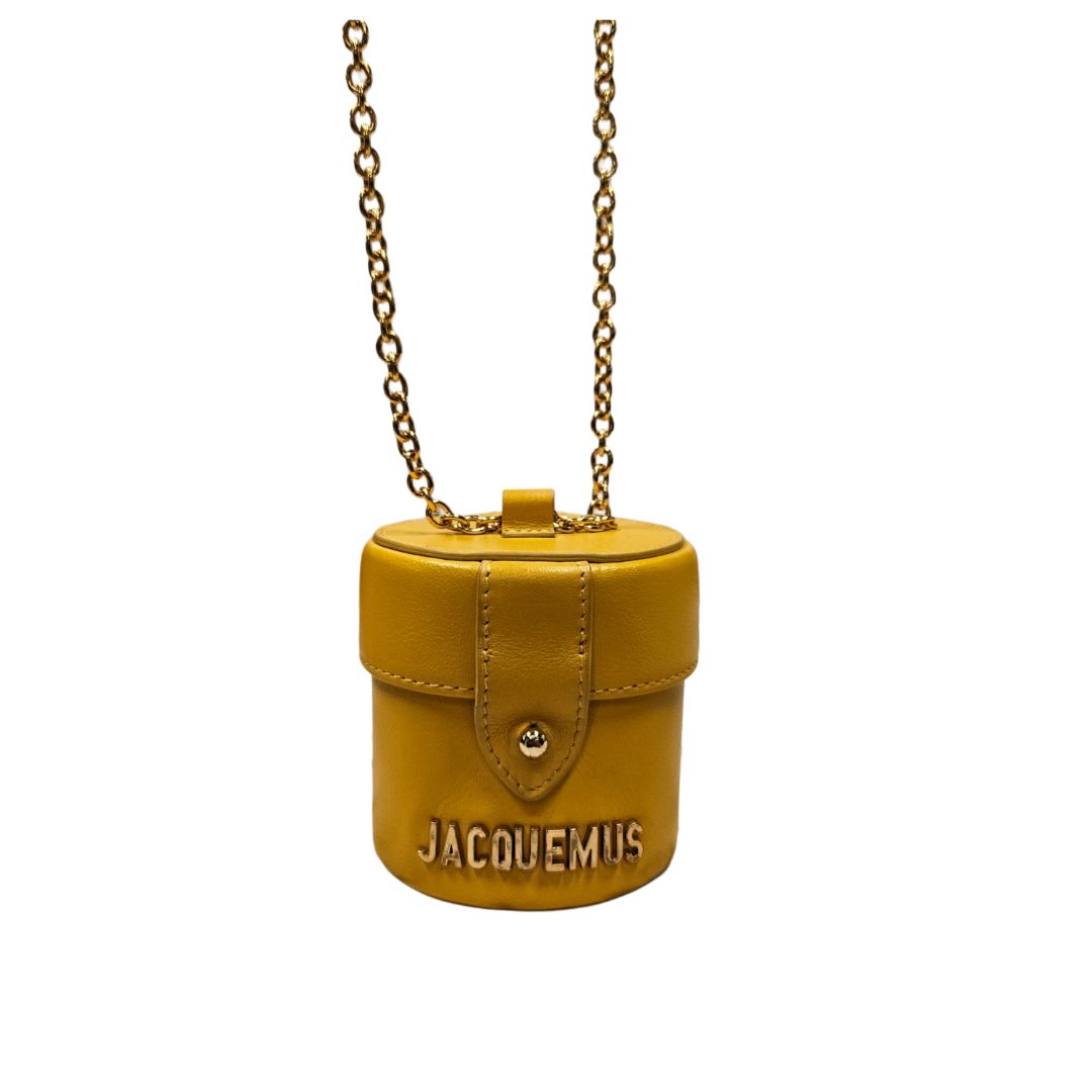 Jacquemus Yellow Leather Mini Le Vanity Shoulder Bag - BOPF
