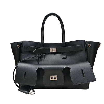 Balenciaga Black Leather Small Bell Air Carryall Bag