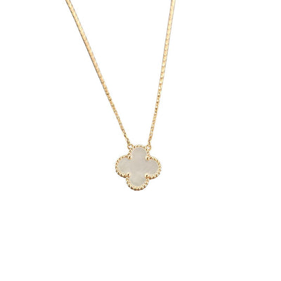 Van Cleef & Arpels Vintage Alhambra Pendant 18K Yellow Gold Mother-of-Pearl Necklace