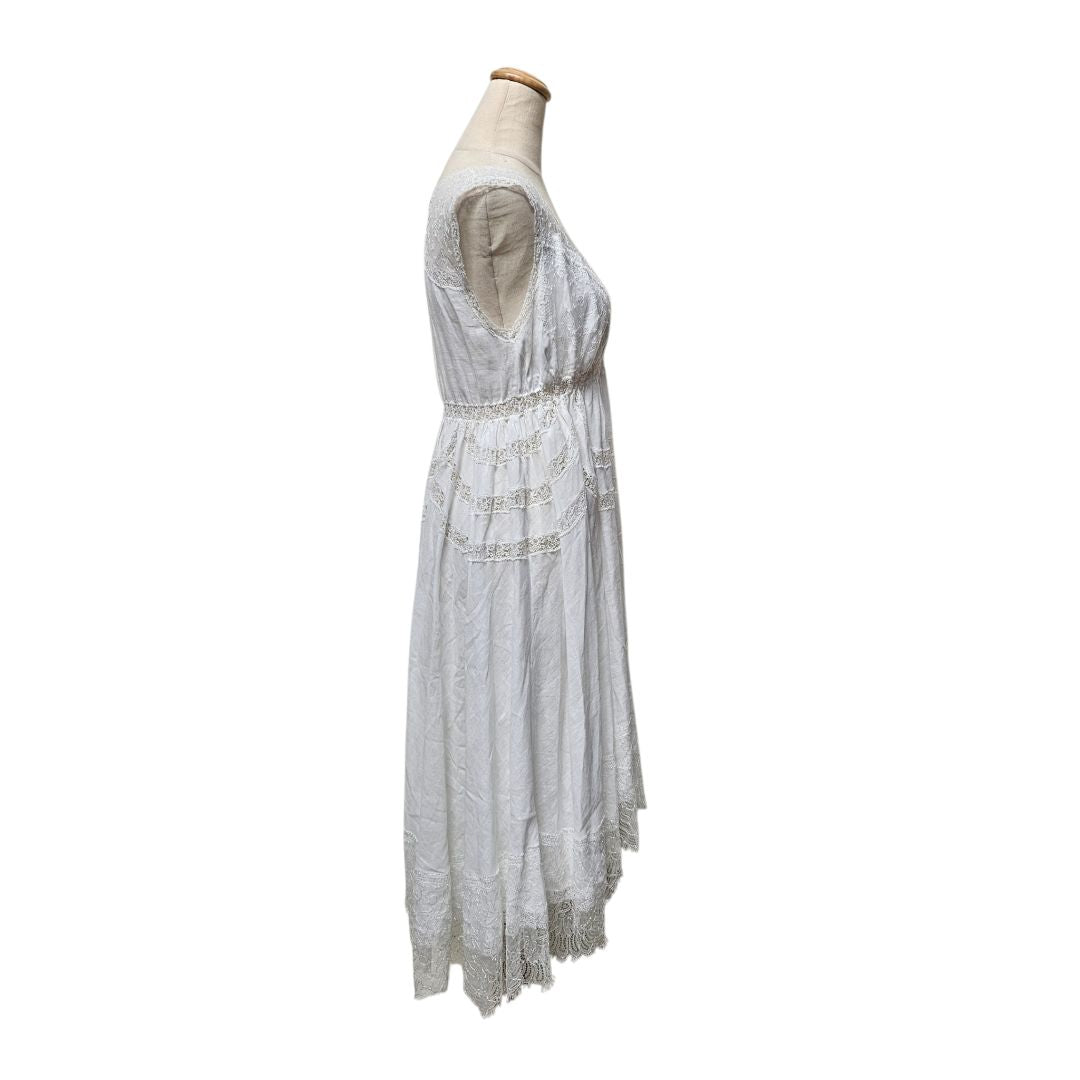 ermanno scervino white lace dress Ermanno Scervino - White dress with lace D382Q713IEN