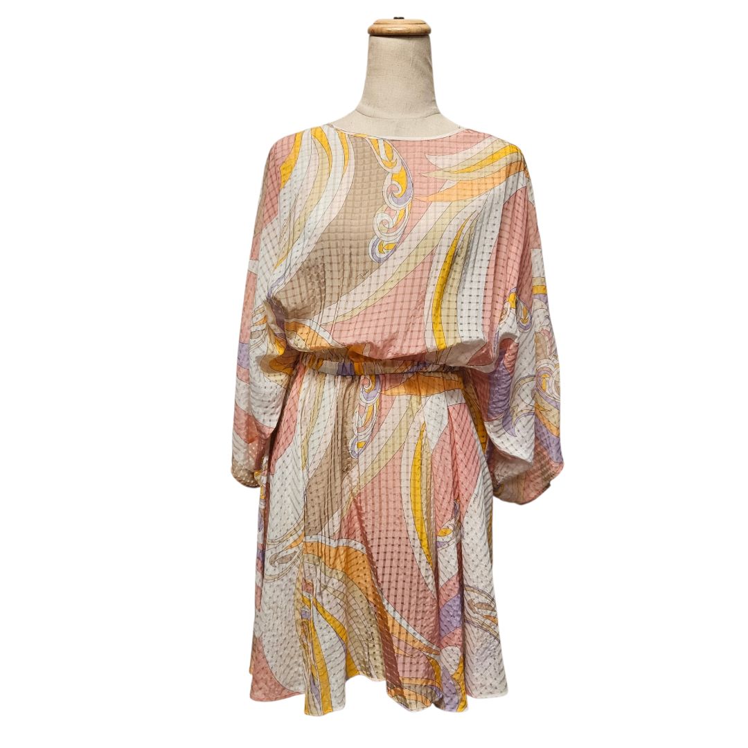 Emilio Pucci Multicolour Sheer Printed Open Back Mini Dress - BOPF | Business of Preloved Fashion Emilio Pucci Multicolour Sheer Printed Open Back Mini Dress - BOPF | Business of Preloved Fashion