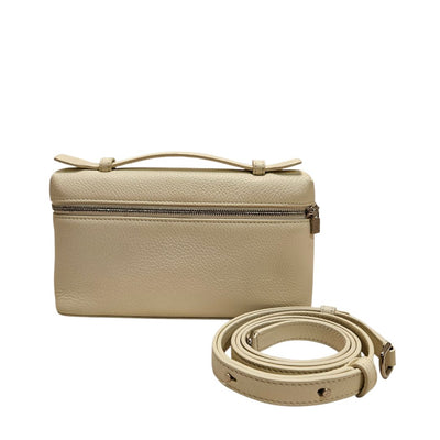 Loro Piana Off-White Extra Pocket L19 Leather Bag