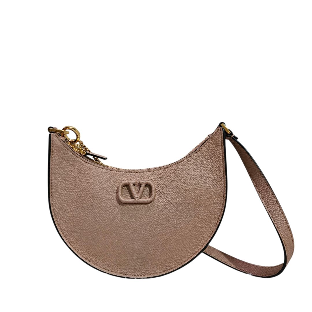 Valentino Garavani Beige VLogo Signature Hobo Bag
