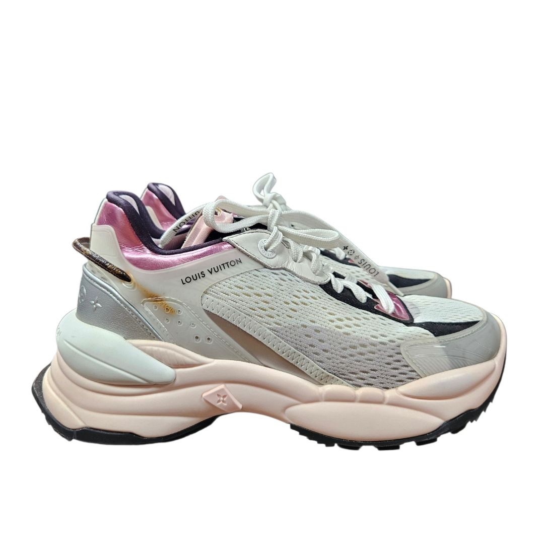 Louis Vuitton Run 55 Tricolor Leather & Mesh Sneaker,  Size 39