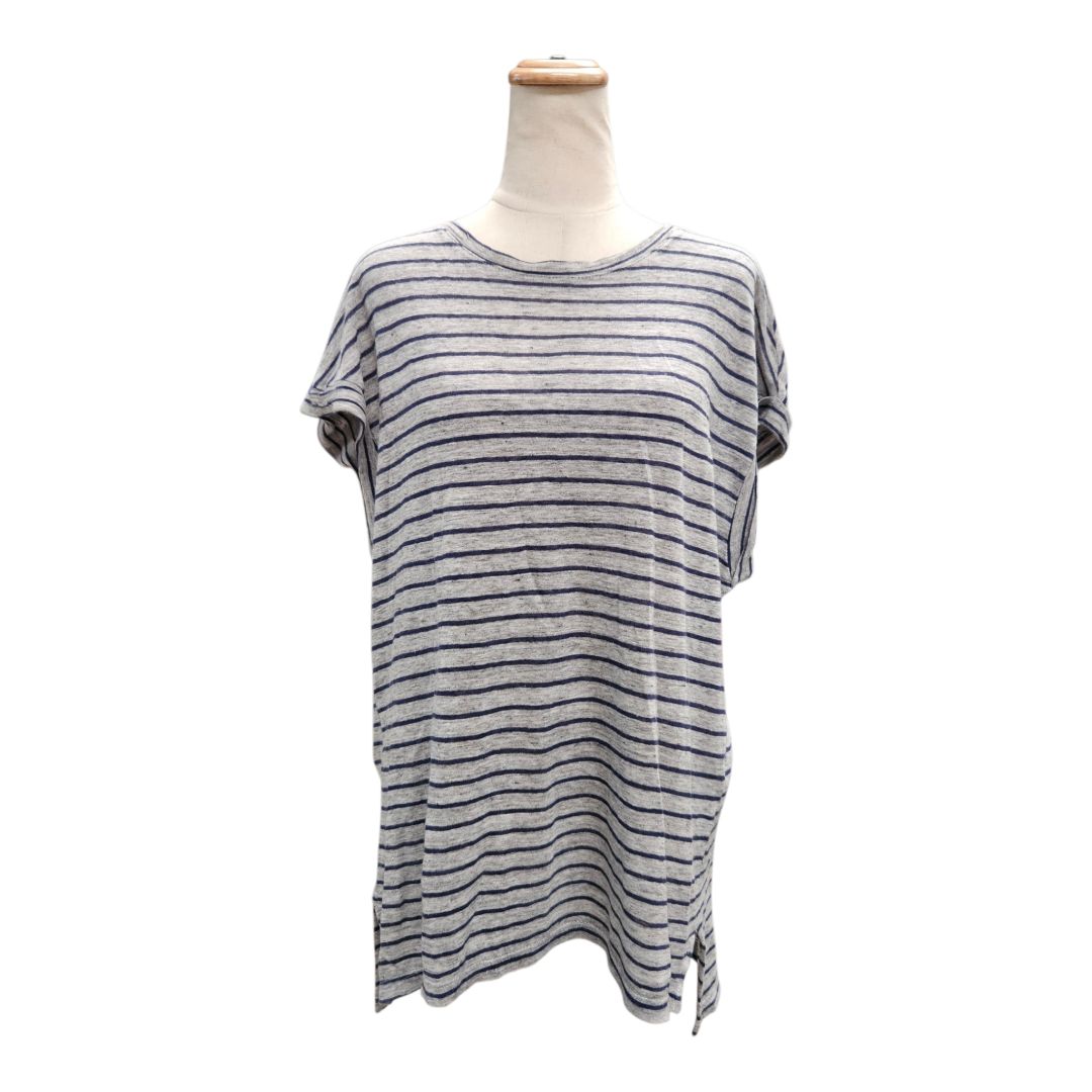 Frame Grey & Blue Striped Oversized Shirt