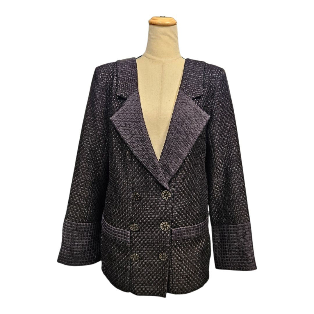 Chanel Black Cruise 2016 Paris-Seoul Tweed Jacket, FR42