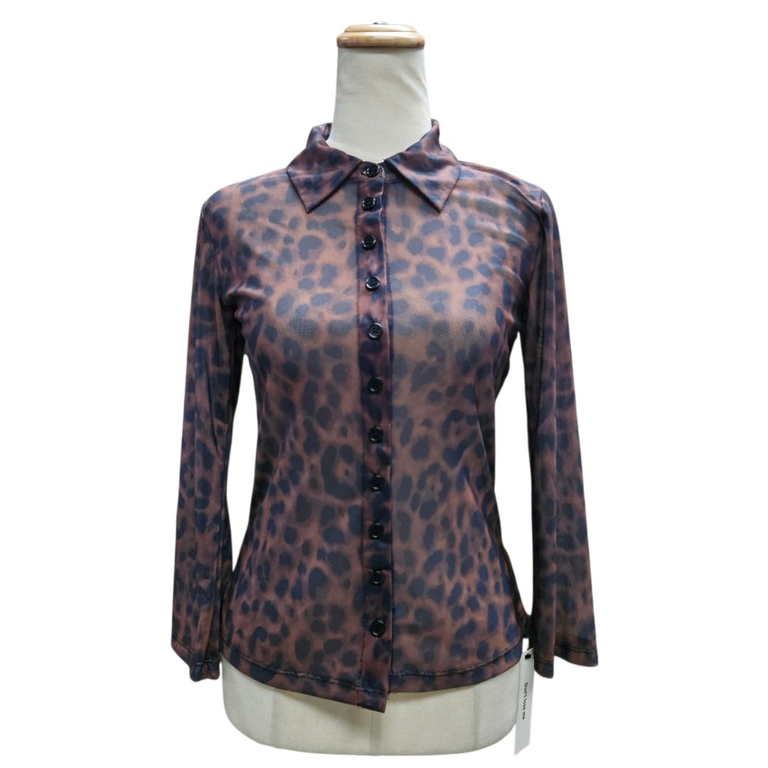 Reformation leopard print long sleeve top