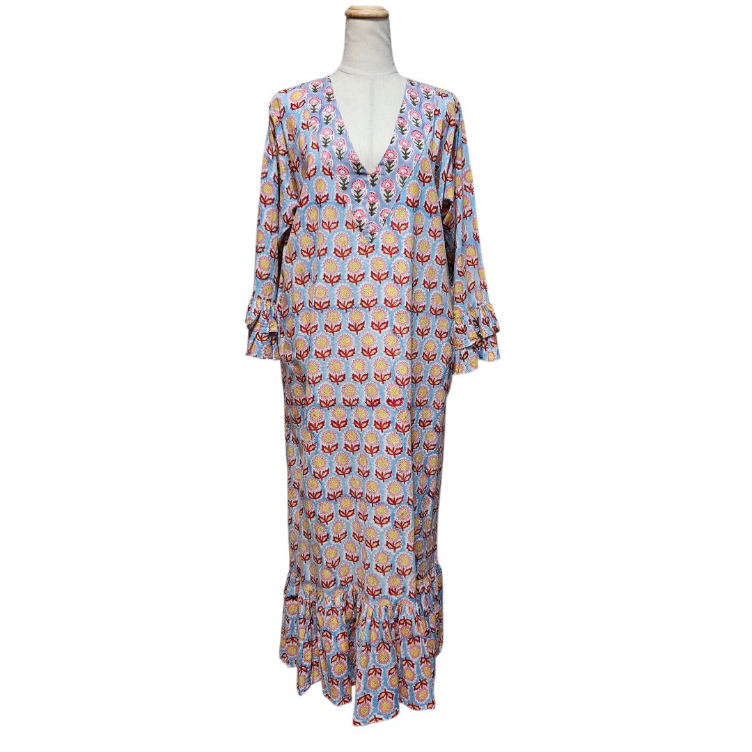 Poccaa Multicolor Floral Printed Kaftan Dress