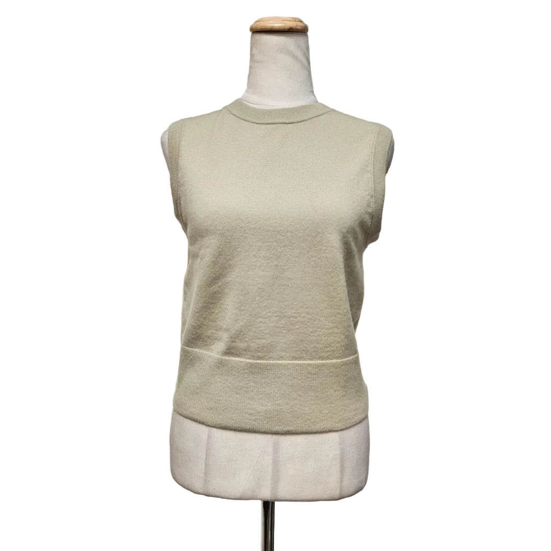 Vince Knit Sweater Vest Sage Green Cashmere Blend