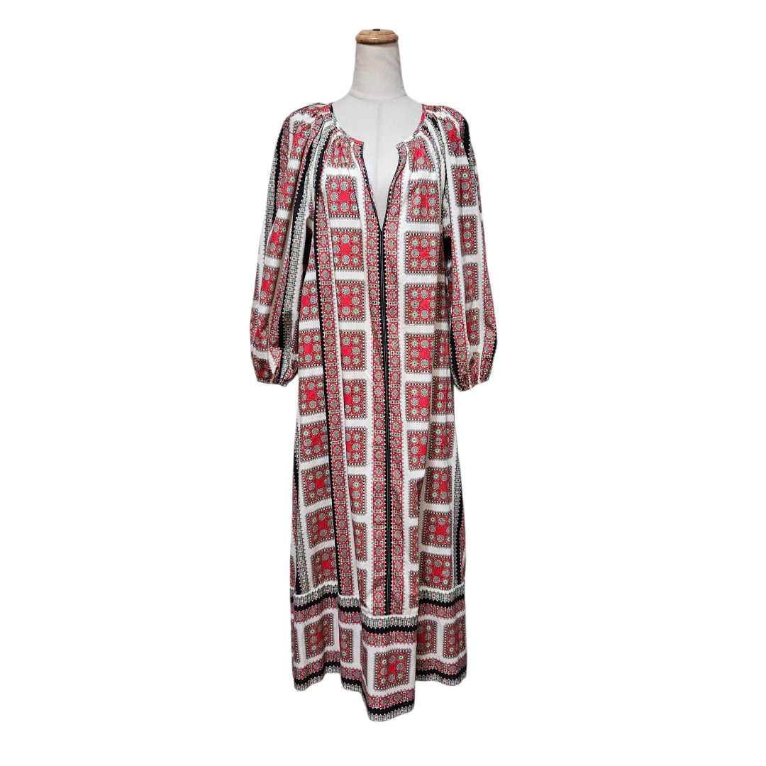 The Great Multicolor Printed Detail Kaftan Maxi Dress