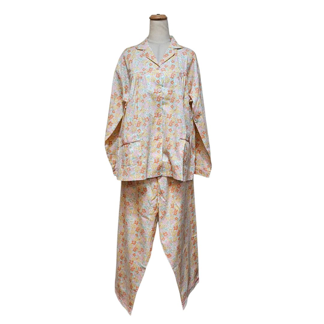 Bambah Multicolor Floral Print Shirt & Pajama Set M