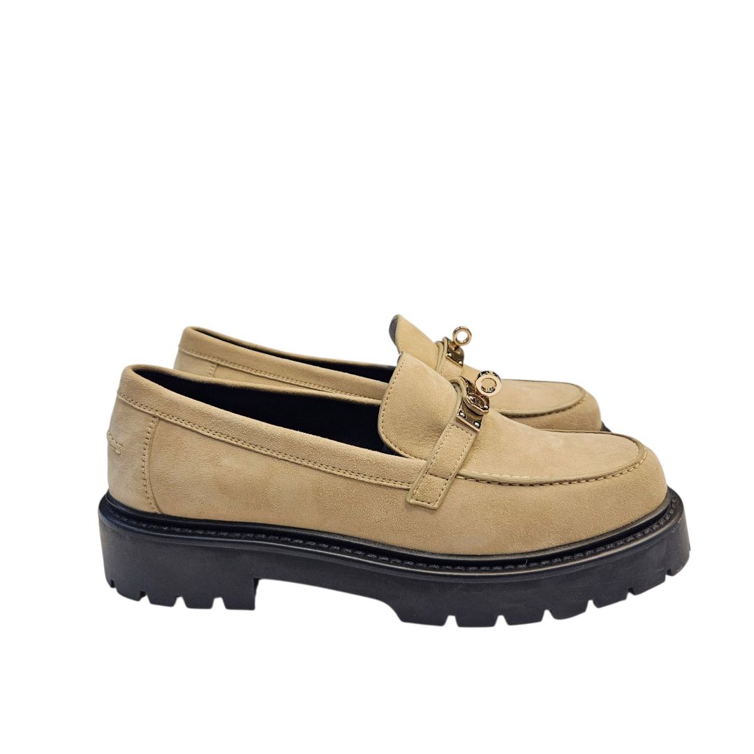 Hermès Beige Suede Icône Loafer, Size38