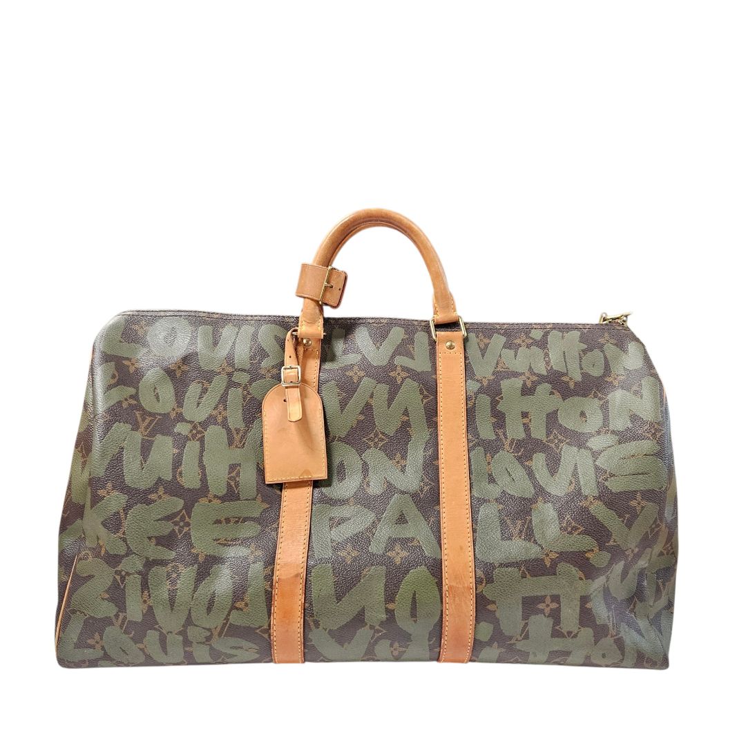 Louis Vuitton Stephen Sprouse Graffiti Keepall 50 Monogram Canvas Duffle Bag