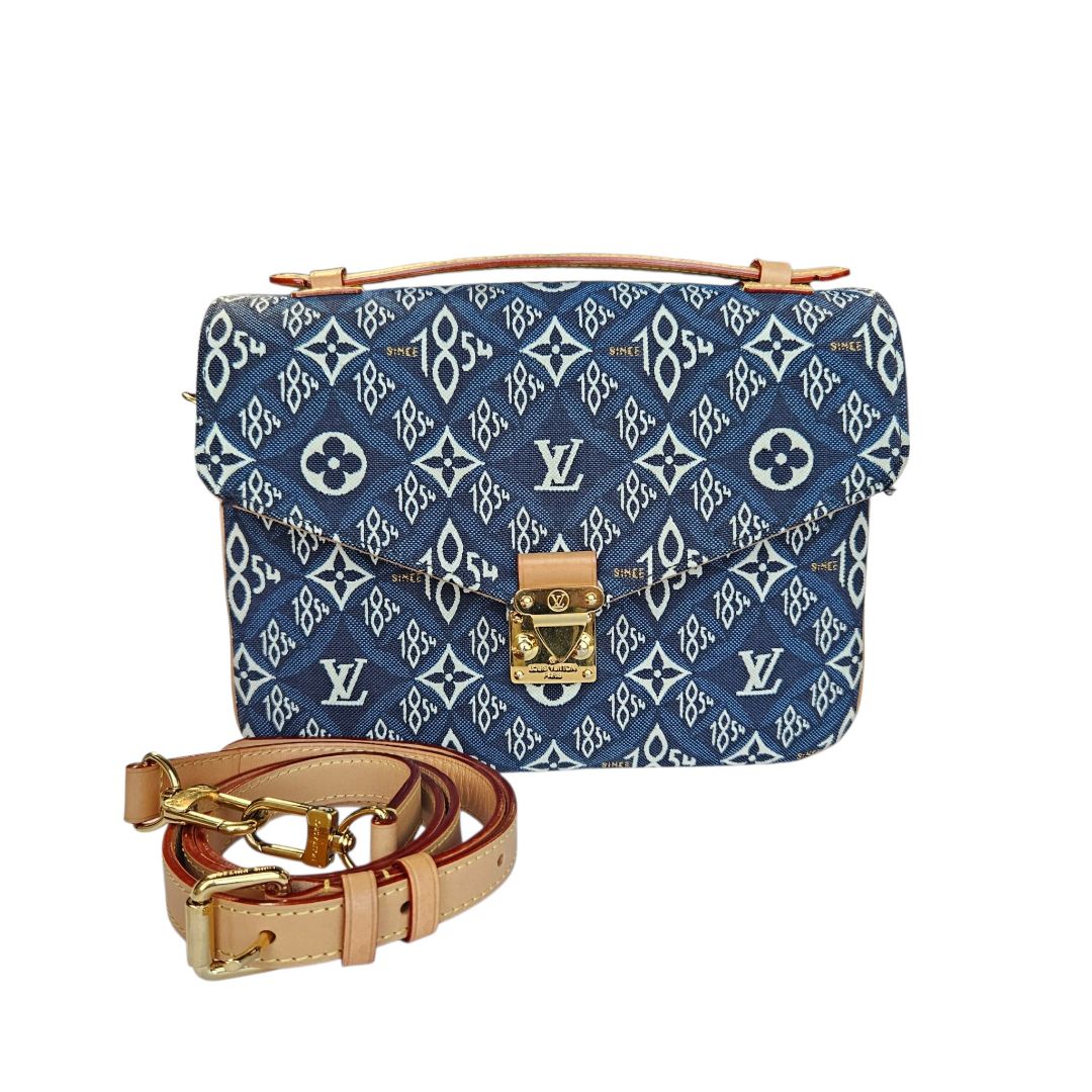 Louis Vuitton Blue Jacquard Since 1854 Canvas Pochette Metis Bag