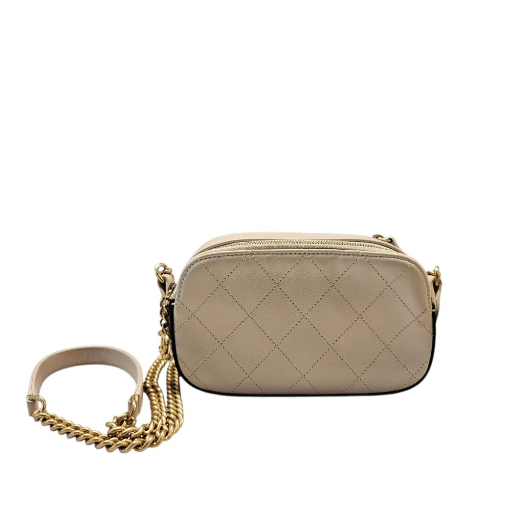 Chanel Cream With Charm Studs Camera Bag