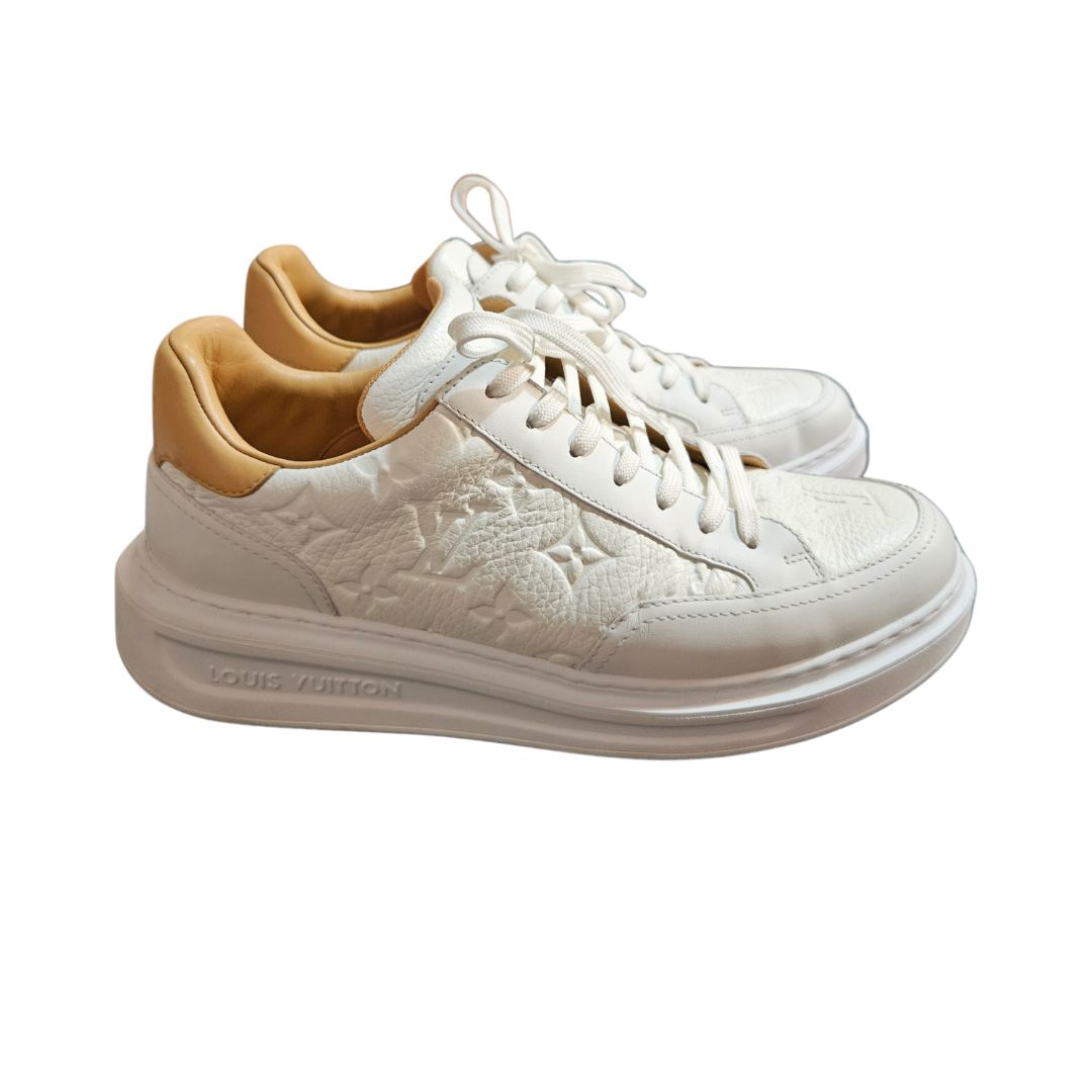 Louis Vuitton White Monogram  Beverly Hills Men's Trainers, Size UK6.5