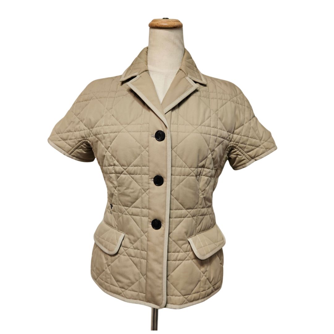Christian Dior Macrocannage Fitted Short-Sleeved Jacket