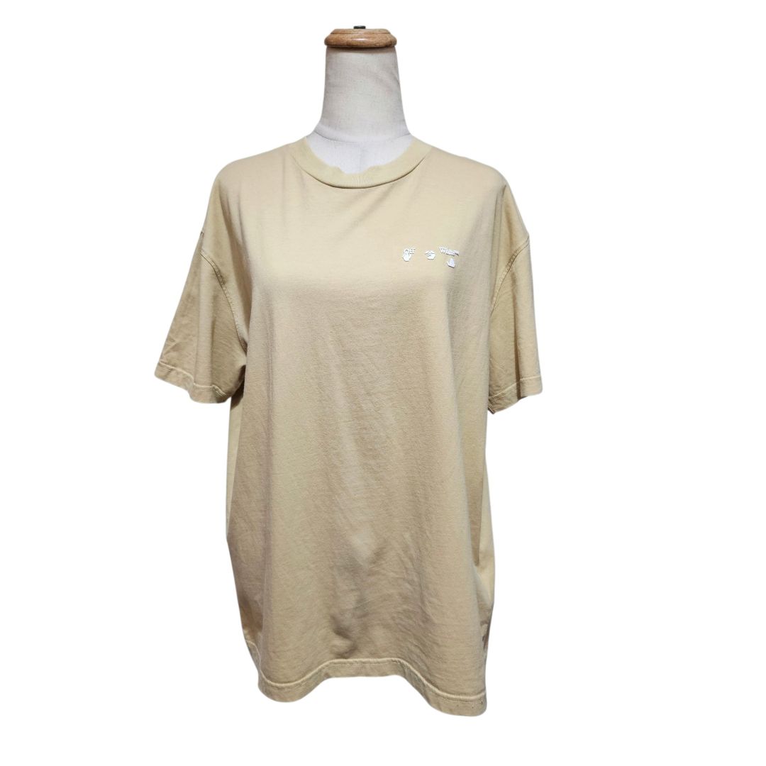 Off-White Beige Oversized T-Shirt