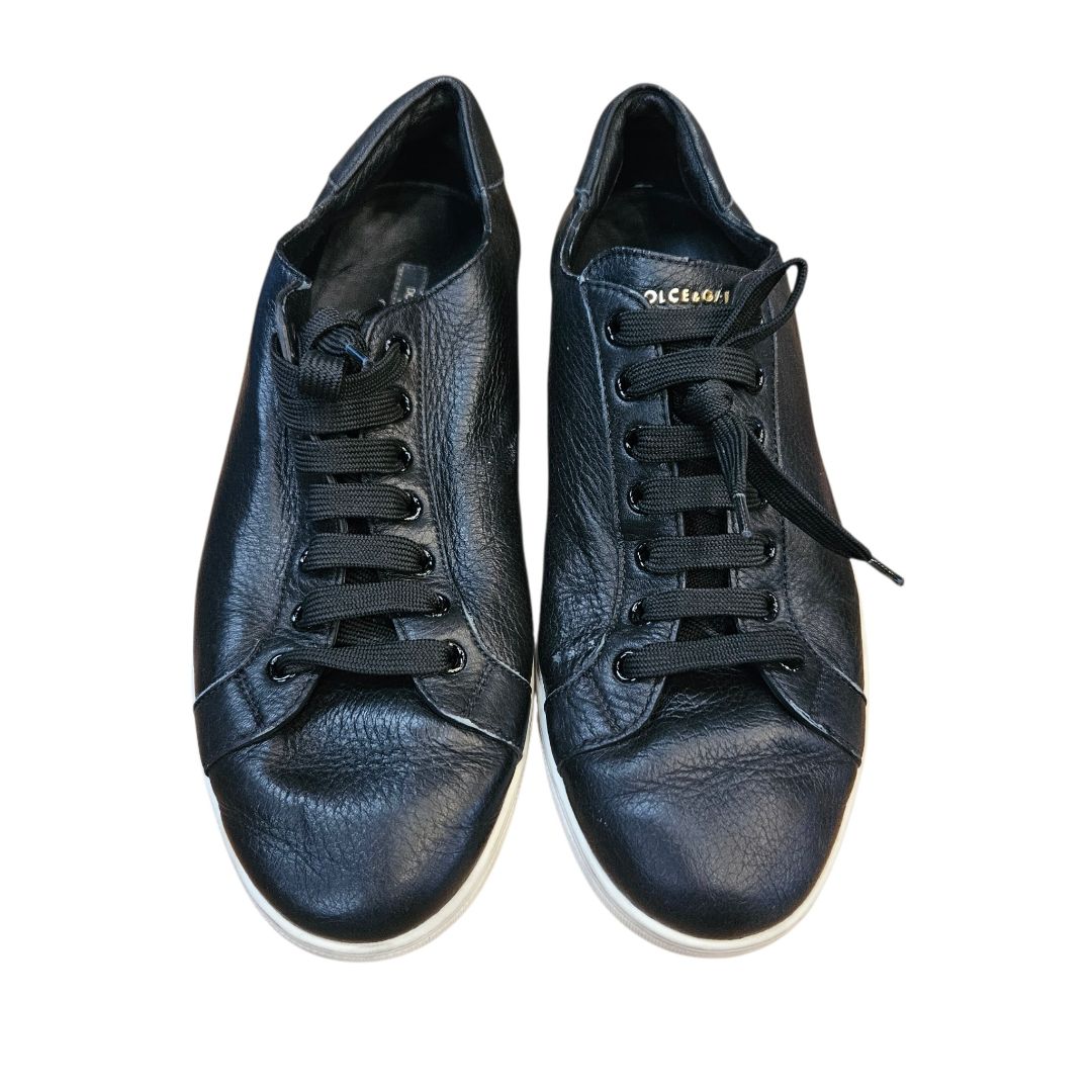 Dolce & Gabbana Black Lace Up Low Top Sneaker, Size 8