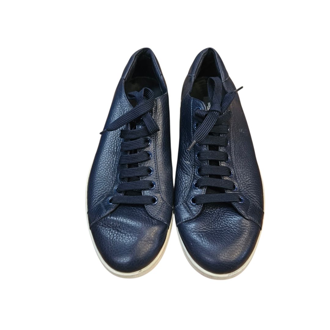 Dolce & Gabbana Navy Blue Lace Up Low Top Sneaker, Size 8
