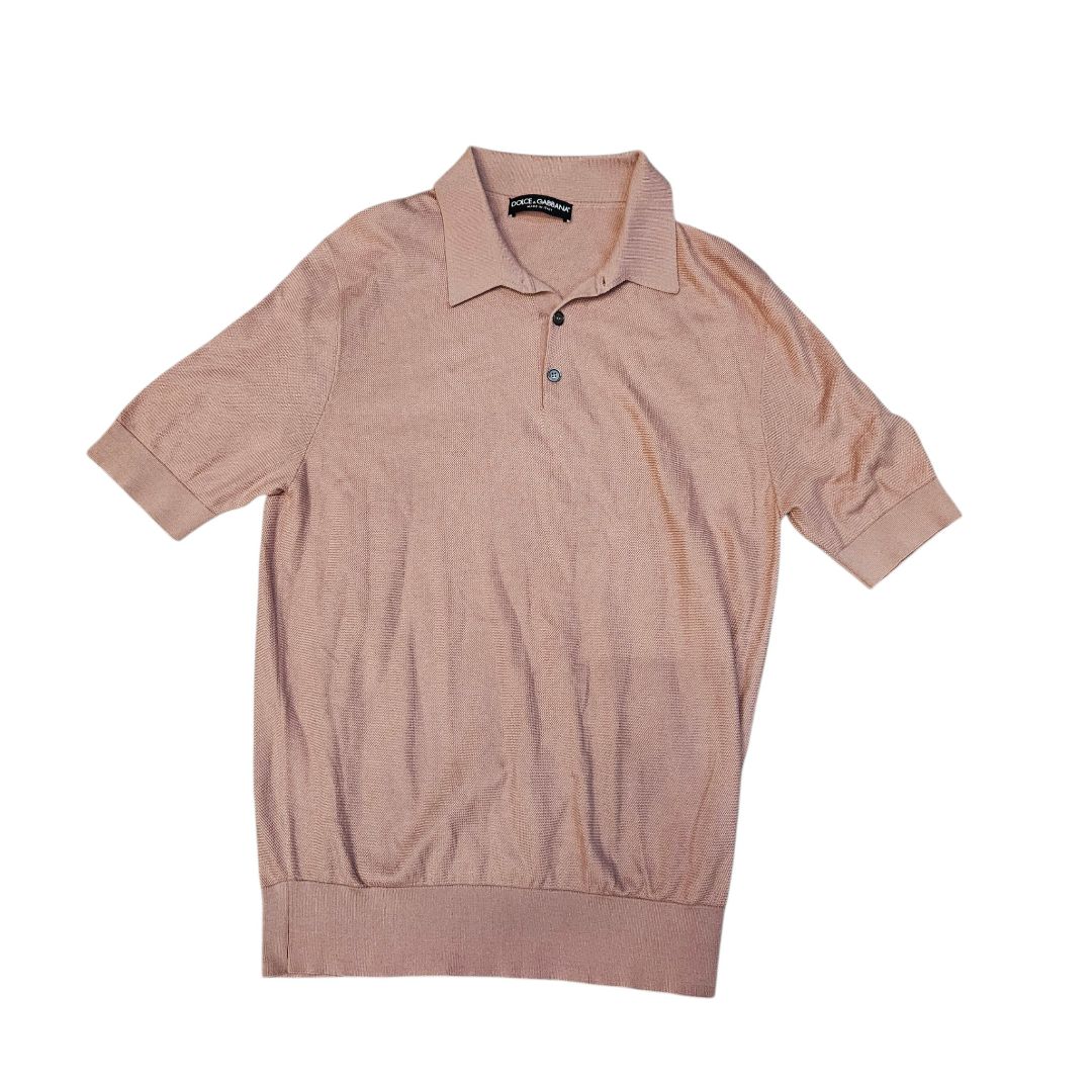 Dolce & Gabbana Peach Polo Shirt