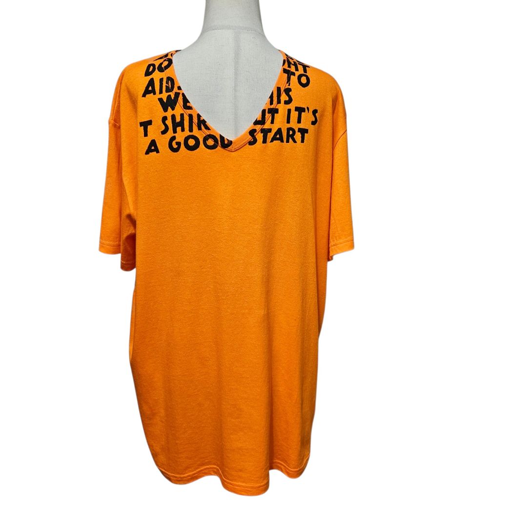 Maison Martin Margiela AIDS Awareness Men's T-Shirt XL Orange