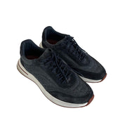 Loro Piana Dark Grey/Black Weekend Walk Canvas & Suede Sneaker