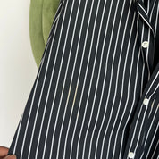 Balenciaga black and white striped shirt with logo on the back