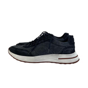 Loro Piana Dark Grey/Black Weekend Walk Canvas & Suede Sneaker