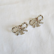 Chanel twisted metal bow earrings From 2023-24FW
