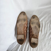 Chanel patent leather quilted ballerina flats, 39.5
