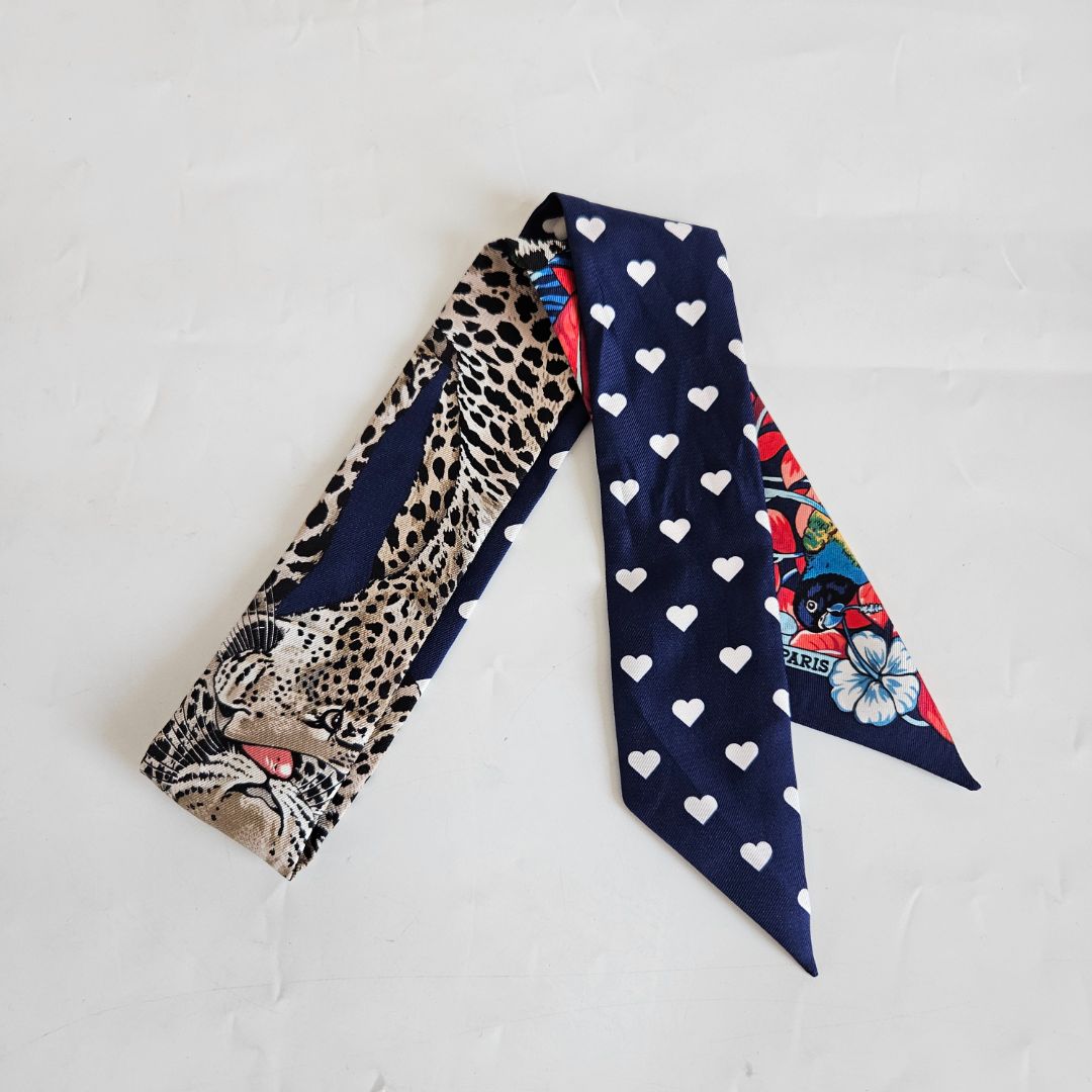 Hermes Marine Blue Jungle Love Love Silk Twilly BOPF Business of Preloved Fashion