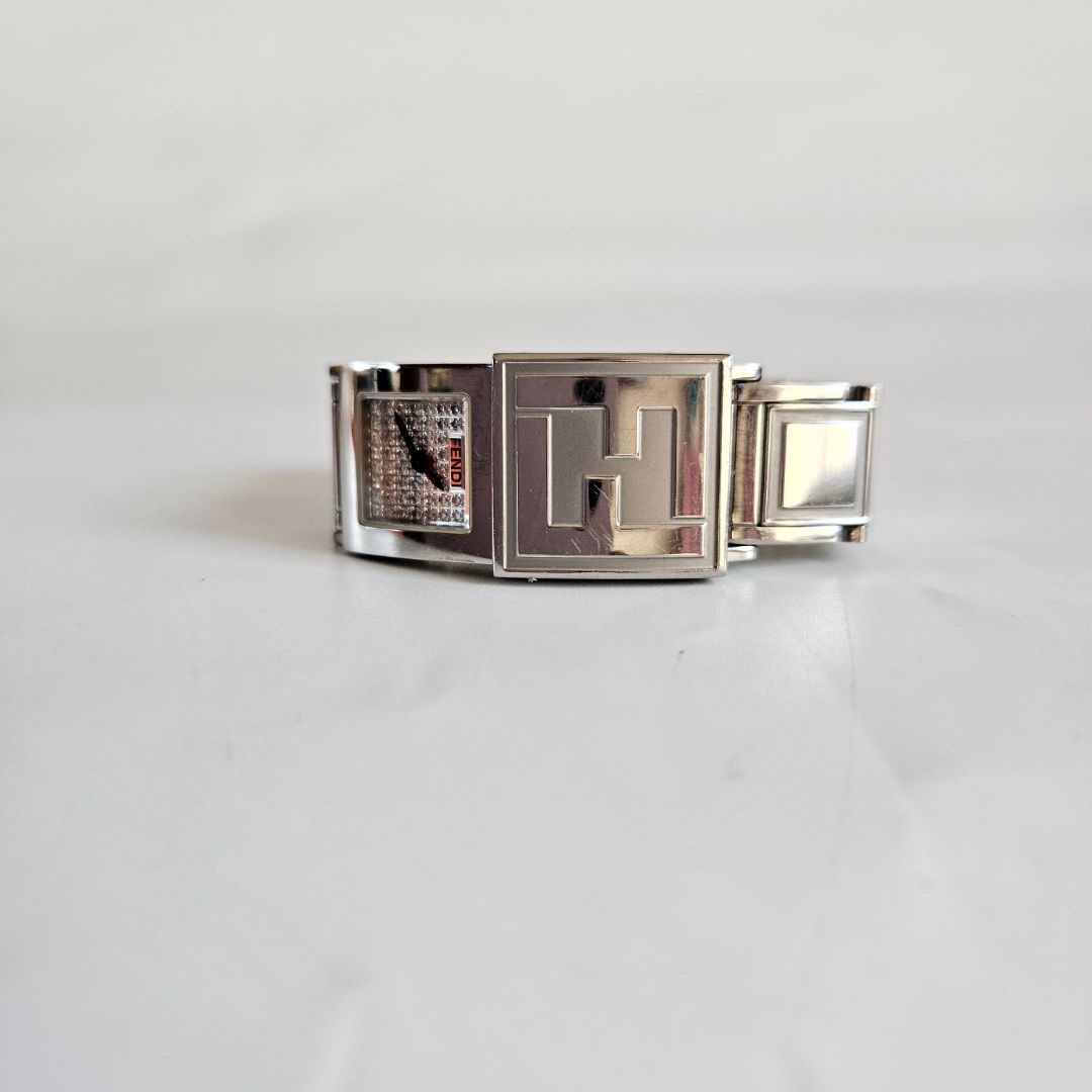 Fendi Watch Women SECRET Series OROLOGY 5400L 56 Diamond Dial S/Steel Bracelet