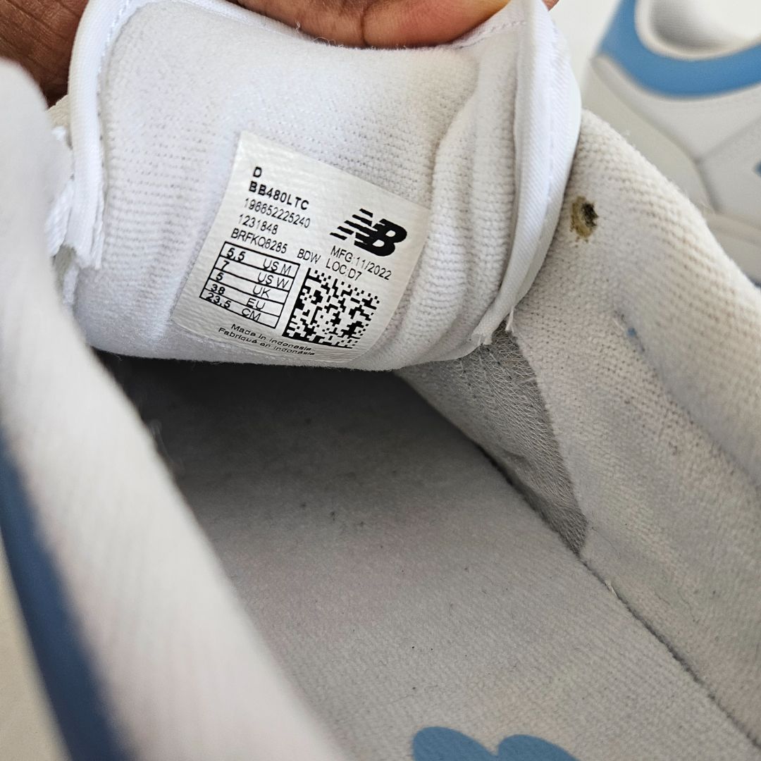 New Balance White and Blue Low top Sneakers, 38 - BOPF | Business
