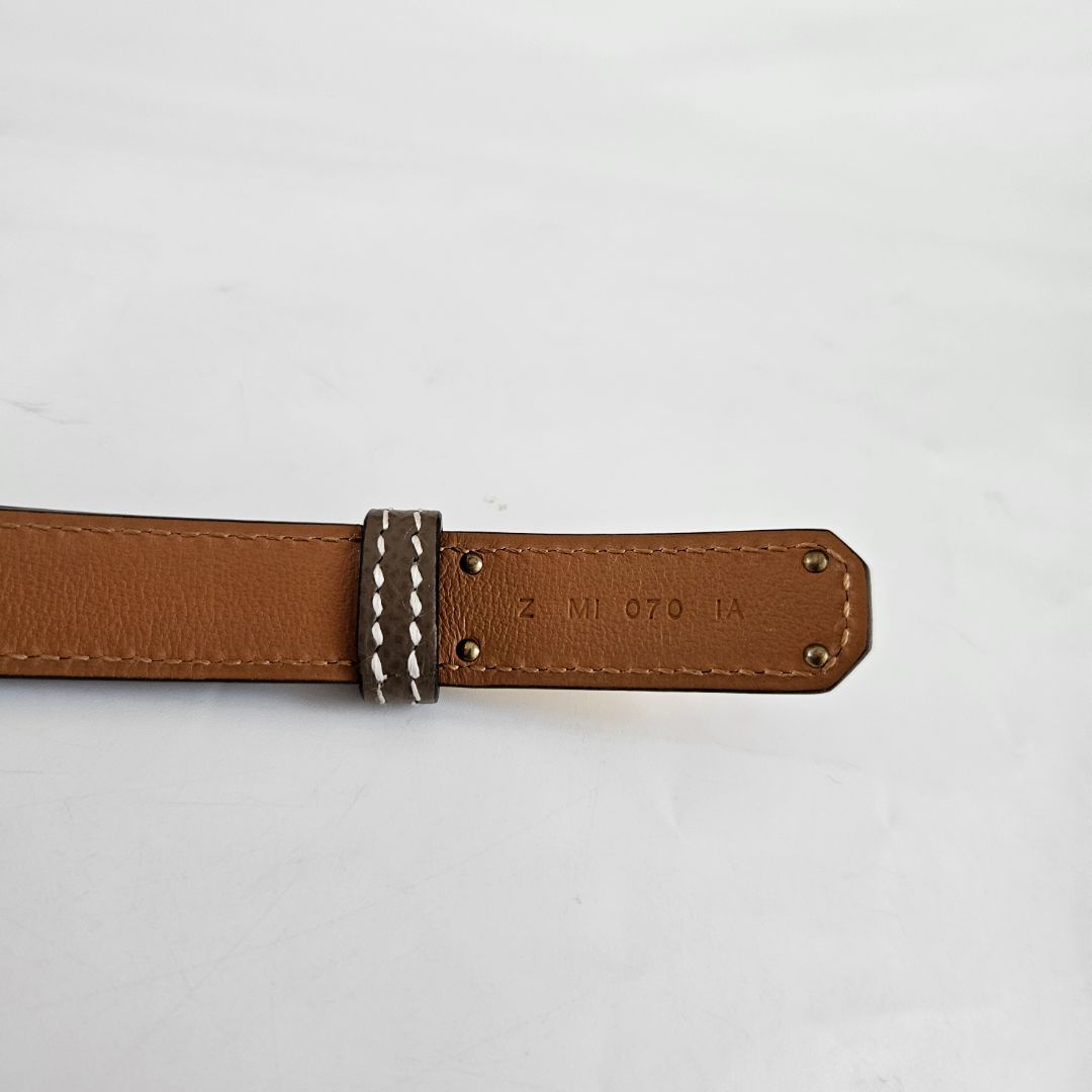Hermès Kelly Belt Etoupe Epsom leather with GHW