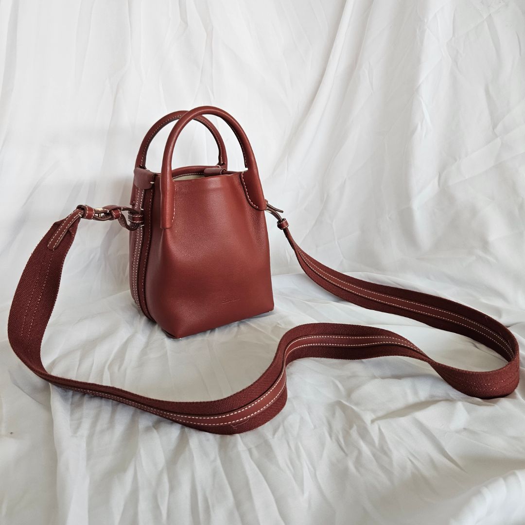 Loro Piana Micro Bale Brown Bag in Smooth Calfskin Leather