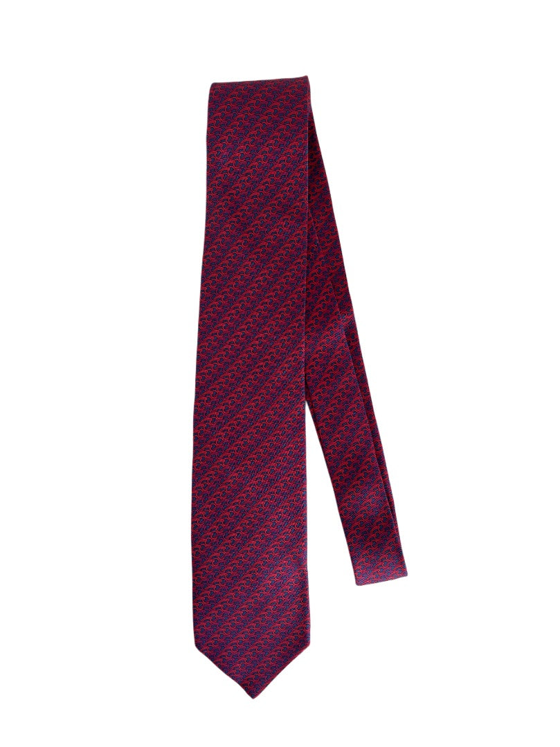 Hermes Multicolor Abstract Rope Print Neck Tie Accessories