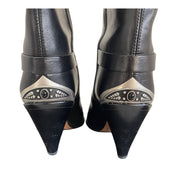 Isabel Marant Black Leather Lamcy 90 Ankle Boots Shoes, 39