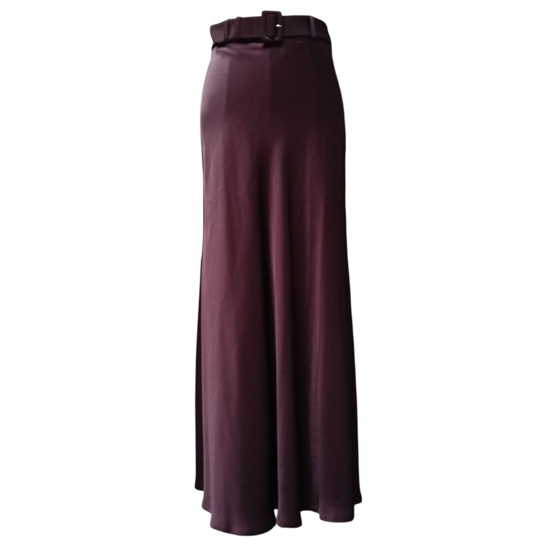Bouguessa Plum skirt with belt