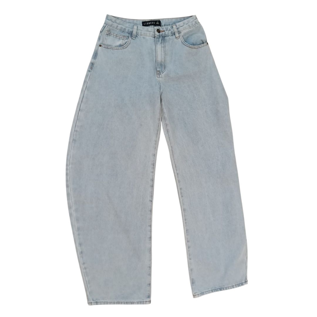 Lioness Blue Denim Wide Leg Jeans, size XS