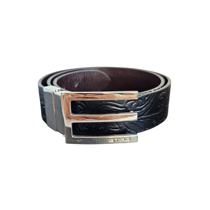 Etro Black Leather Belt