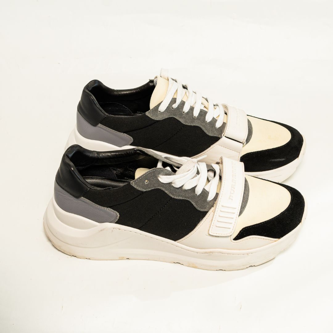 Burberry Black neoprene and suede ramsey sneakers, size 44