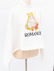 Maje x Sailor Moon White Printed Crop Hoodie