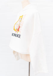 Maje x Sailor Moon White Printed Crop Hoodie