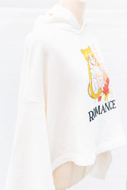 Maje x Sailor Moon White Printed Crop Hoodie