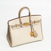 Hermès Birkin 25 HSS in Nata/Gris Tourterelle GHW