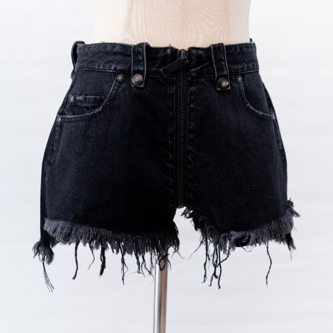 Unravel Project Black Cotton Shorts