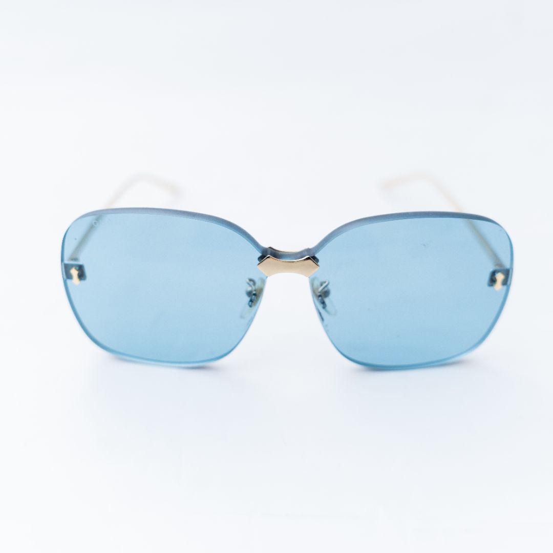 Gucci Blue Rimless Sunglasses
