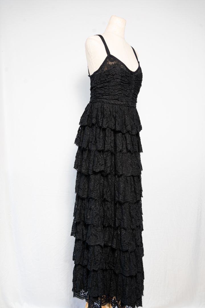 D and G Ruffle Tiered Lace Maxi Gown - BOPF | Business of Preloved Fashion D and G Ruffle Tiered Lace Maxi Gown - BOPF | Business of Preloved Fashion