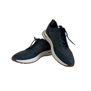 Loro Piana Navy Weekend Walk Canvas & Suede Sneaker